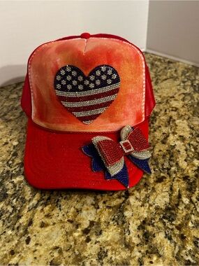 Trucker Hat with Bow USA 🇺🇸 🎉🎉 Bougie